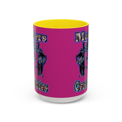 em cee squared - Accent Mug (pink)