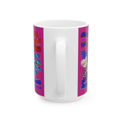 drop the beat - White Mug (pink)