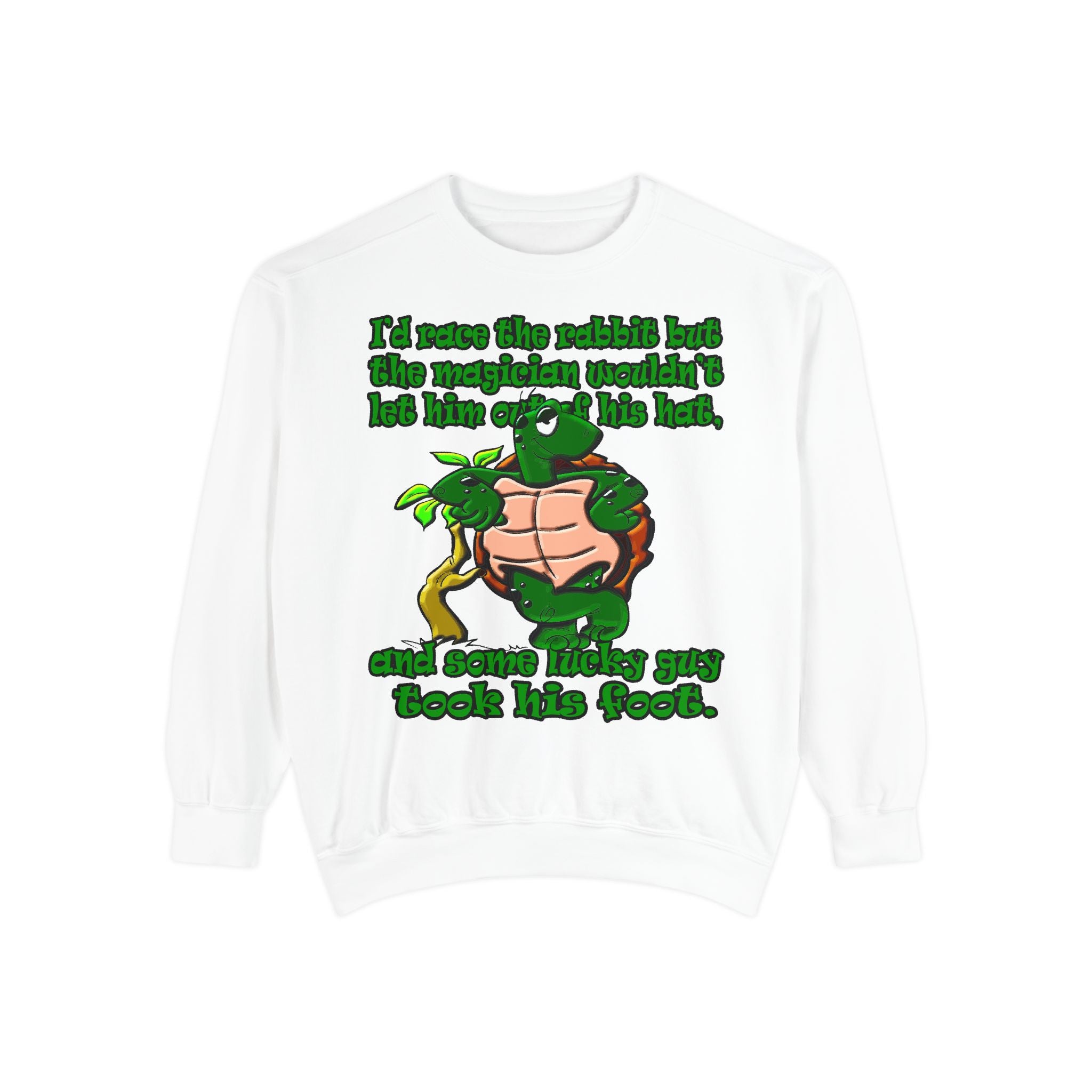 turtle race - Unisex Garment-Dyed Sweatshirt
