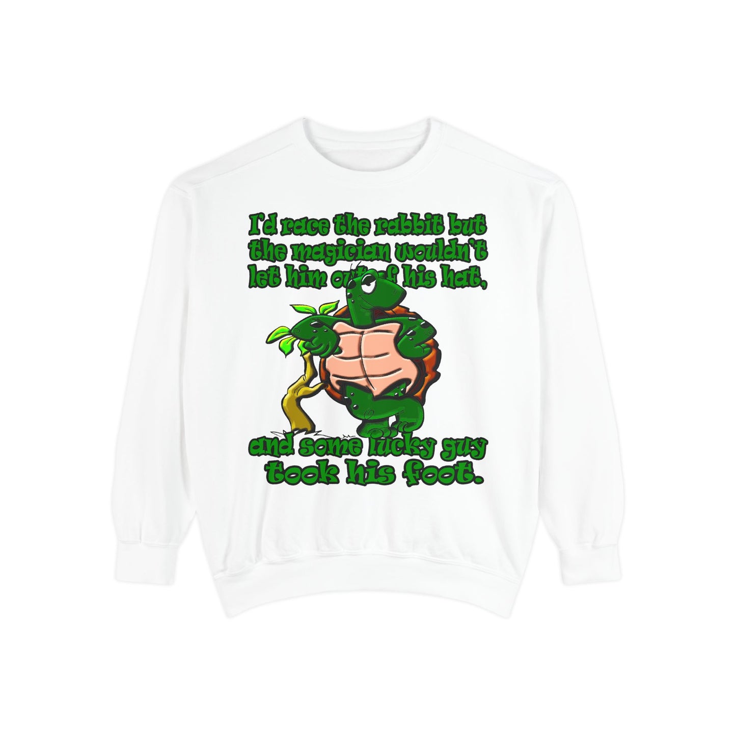 turtle race - Unisex Garment-Dyed Sweatshirt