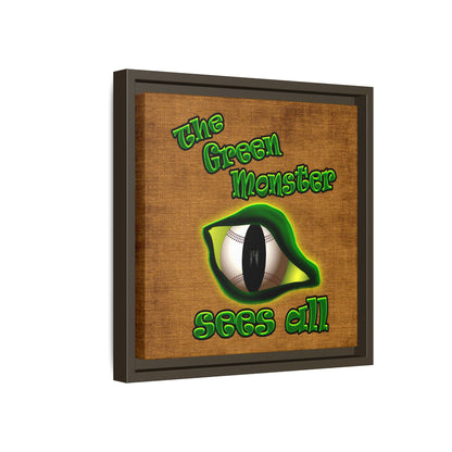 green monster - framed canvas art (brown papyrus)