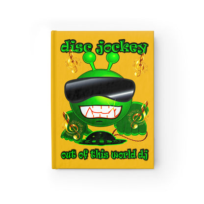 disc jockey - journal-lined (yellow)