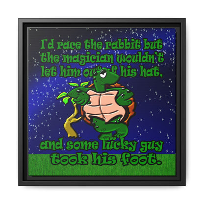 turtle race - framed canvas art ('snoops' background)