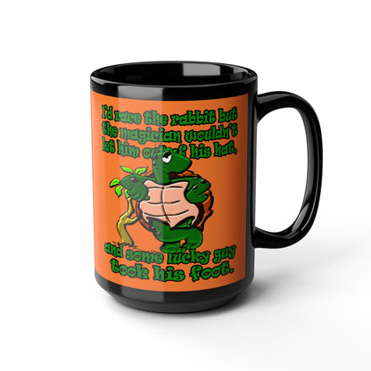 turtle race - Black Mug (crusta)