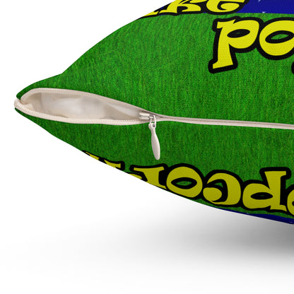 popping like popcorn - Spun Polyester Square Pillow - ('snoops' background)