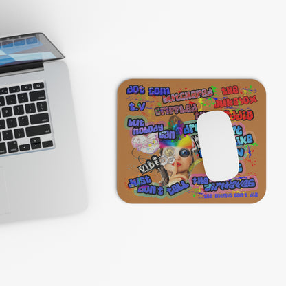 drop the beat - Mouse Pad (Rectangle) (light brown)