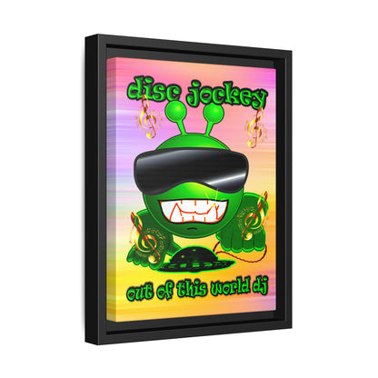 disc jockey - framed canvas art (color blur)