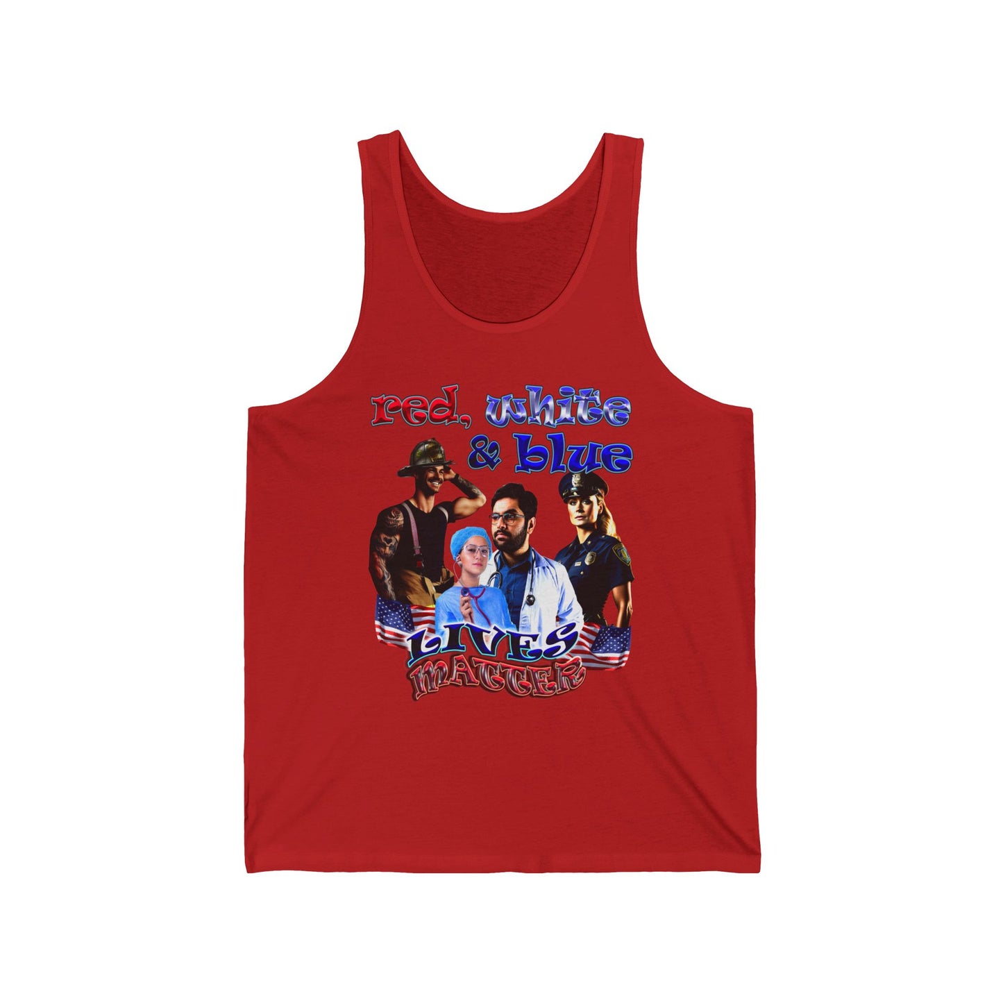 rw&b lives matter - Unisex Jersey Tank