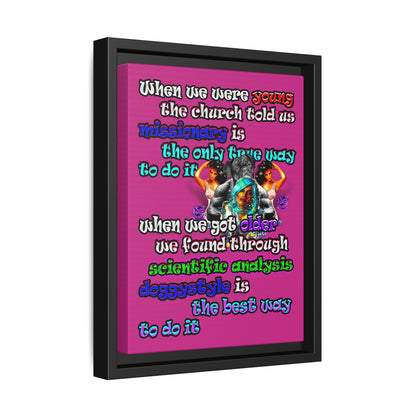 doggystyle - framed canvas art (pink)