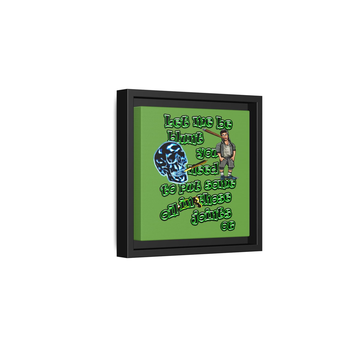 og - framed canvas art (green)