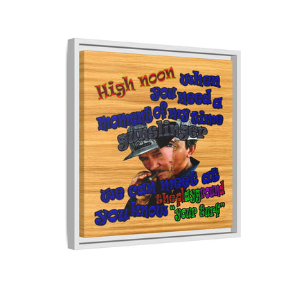 high noon - framed canvas art (butterscotch wood finish)