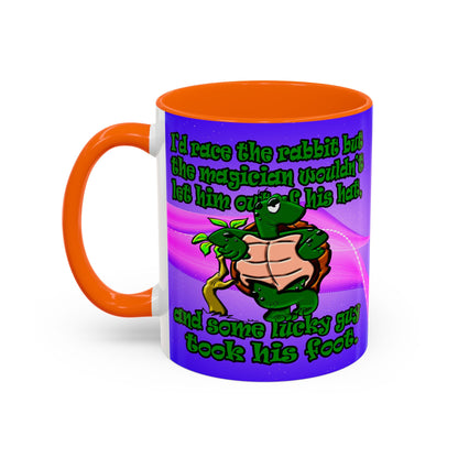 turtle race - Accent Mug (purple-pink wave)