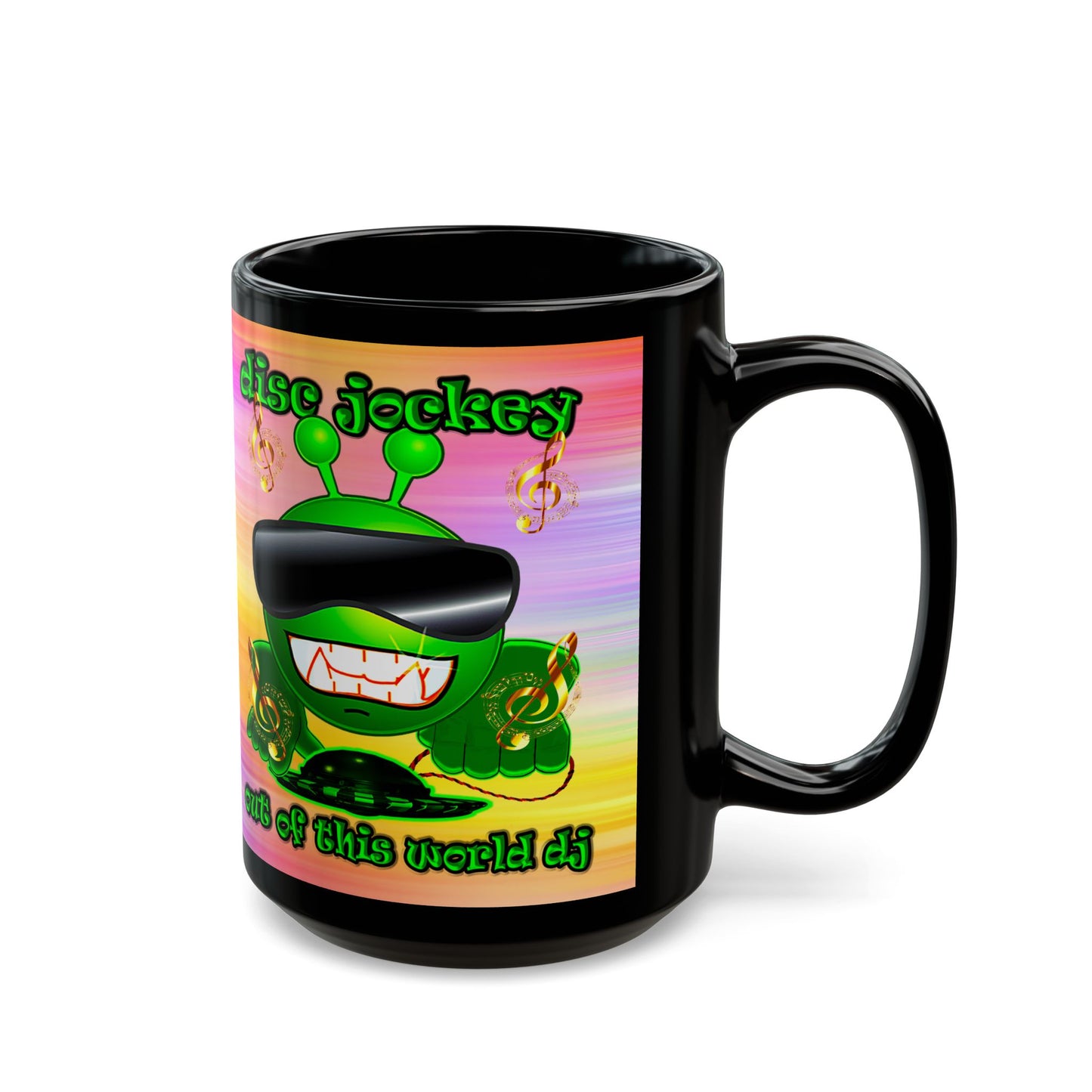 disc jockey - Black Mug (color blur)