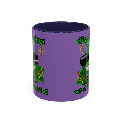 disc jockey - Accent Mug (light purple)