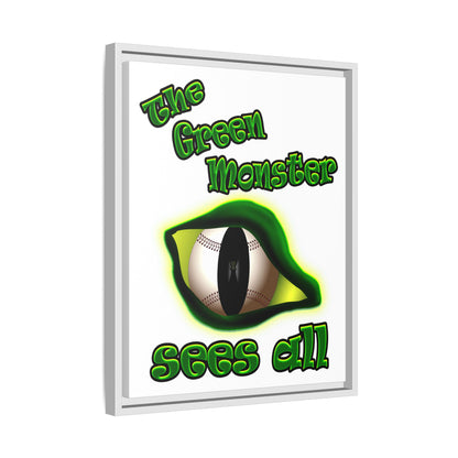 green monster - framed canvas art (white)