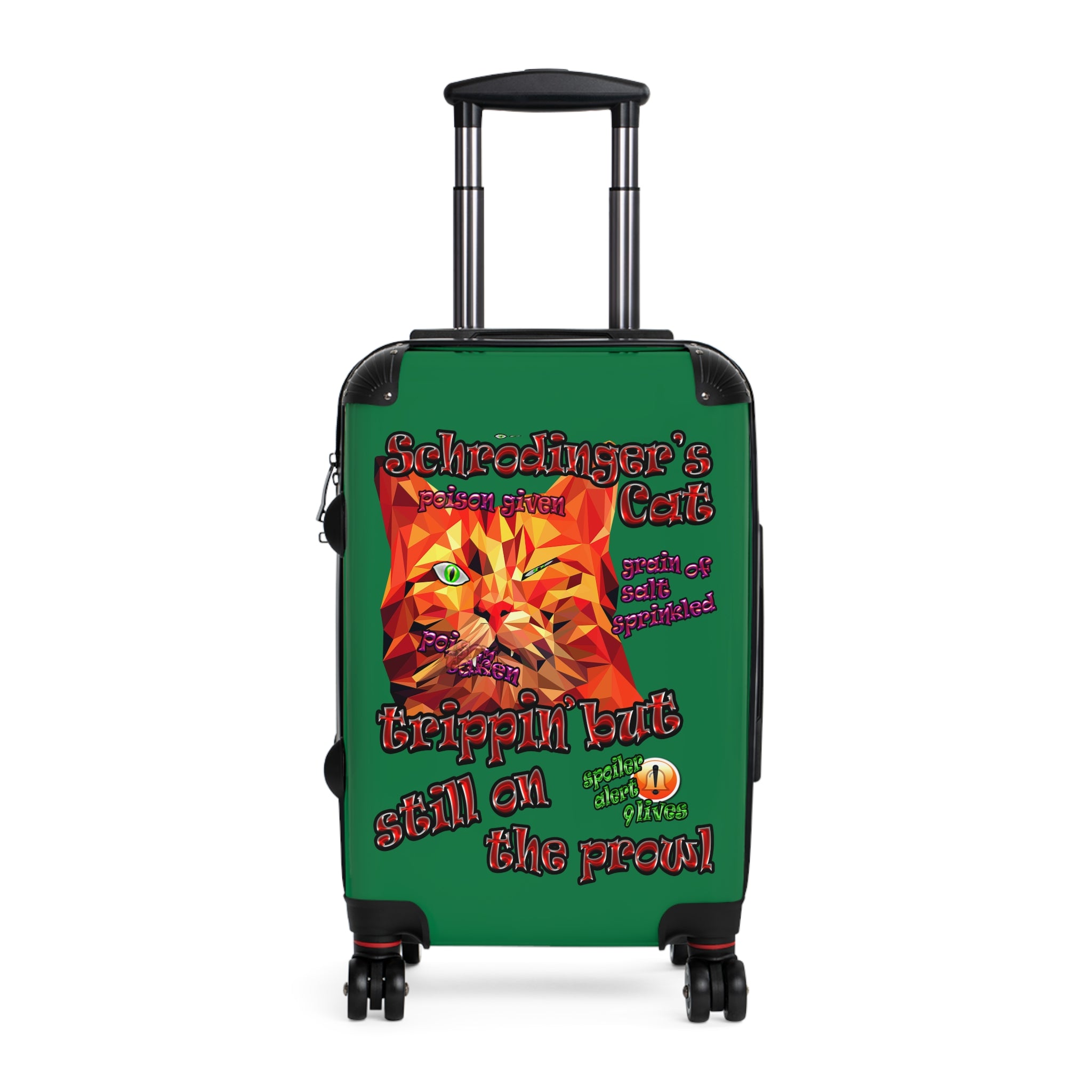 schrodinger's cat - suitcase (dark green)