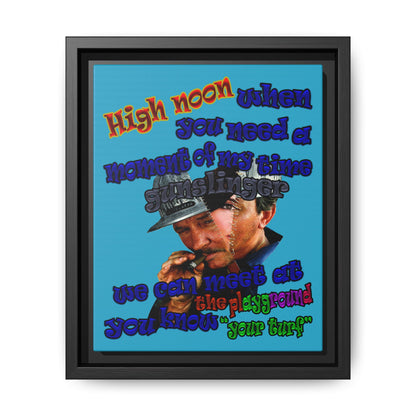 high noon - framed canvas art (turquoise)