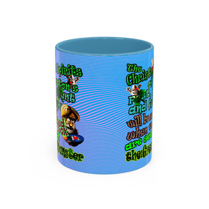 christmas spirits of boston - Accent Mug (light blue-purple wave)