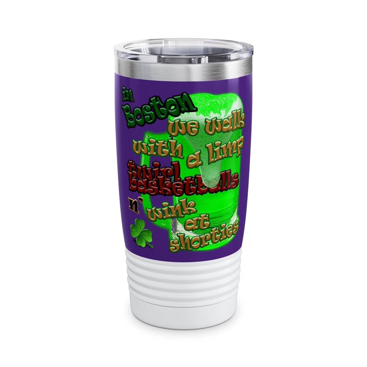 celtics logo - Ringneck Tumbler, 20oz (purple)
