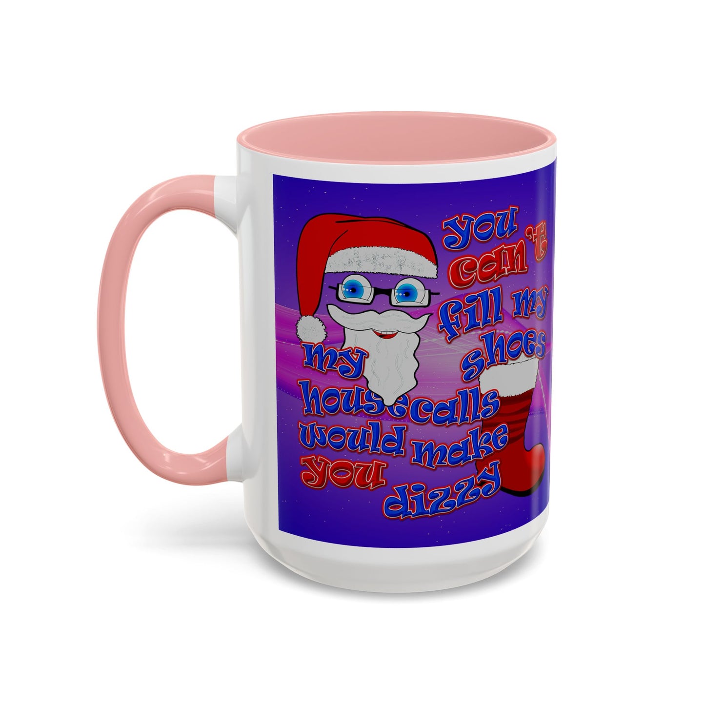 santa's shoes - Accent Mug (purple-pink wave)