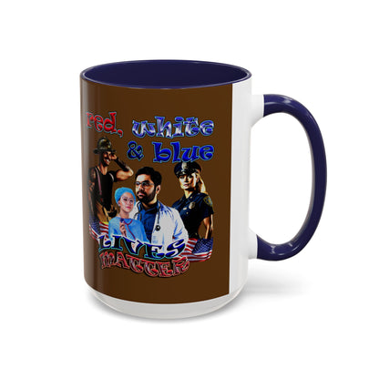 rw&b lives matter - Accent Mug (brown)
