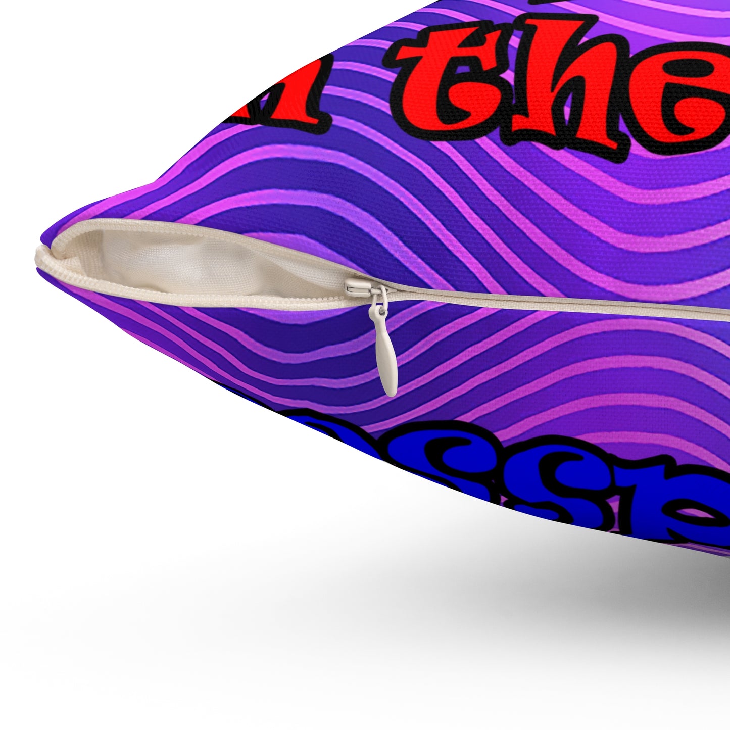 donkeys and elephants - Spun Polyester Square Pillow - (purple wave)
