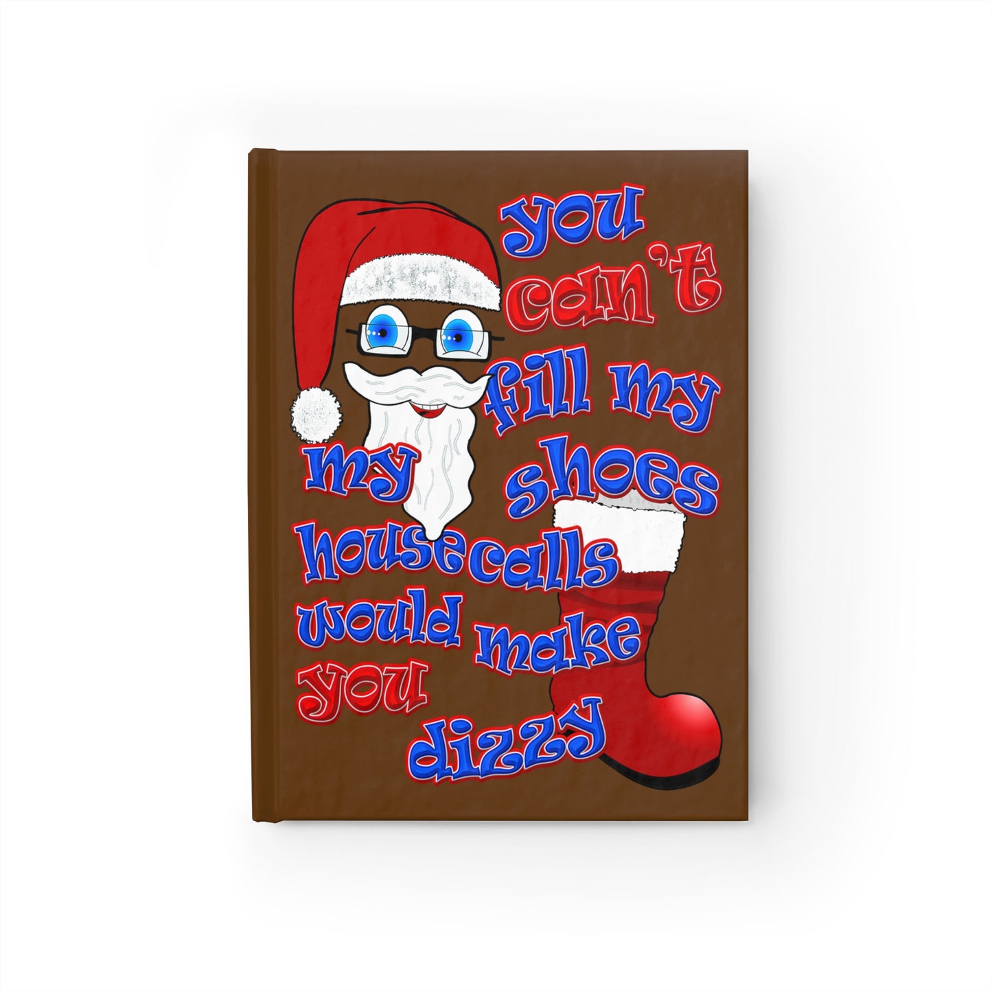 santa's shoes - journal-lined (brown)
