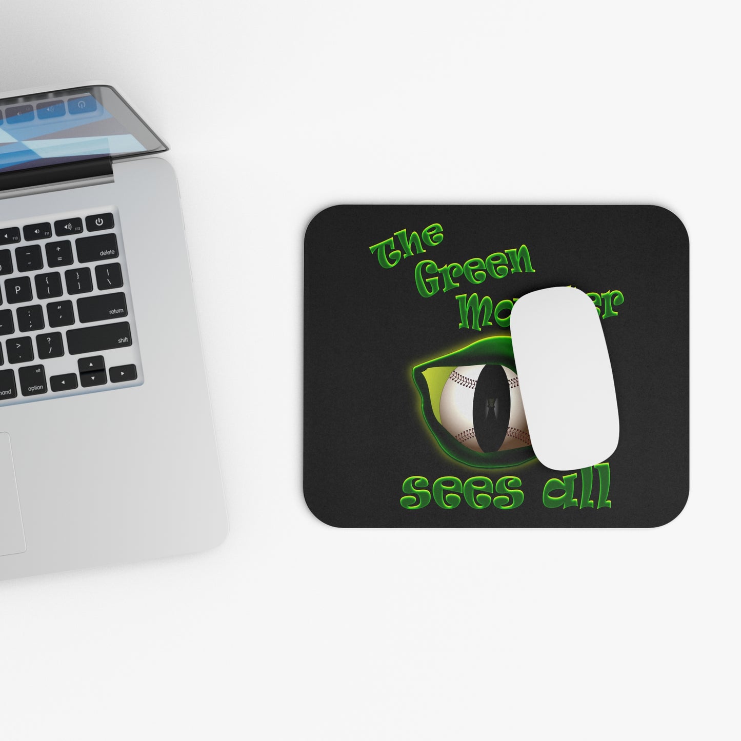 green monster - Mouse Pad (Rectangle) (black)