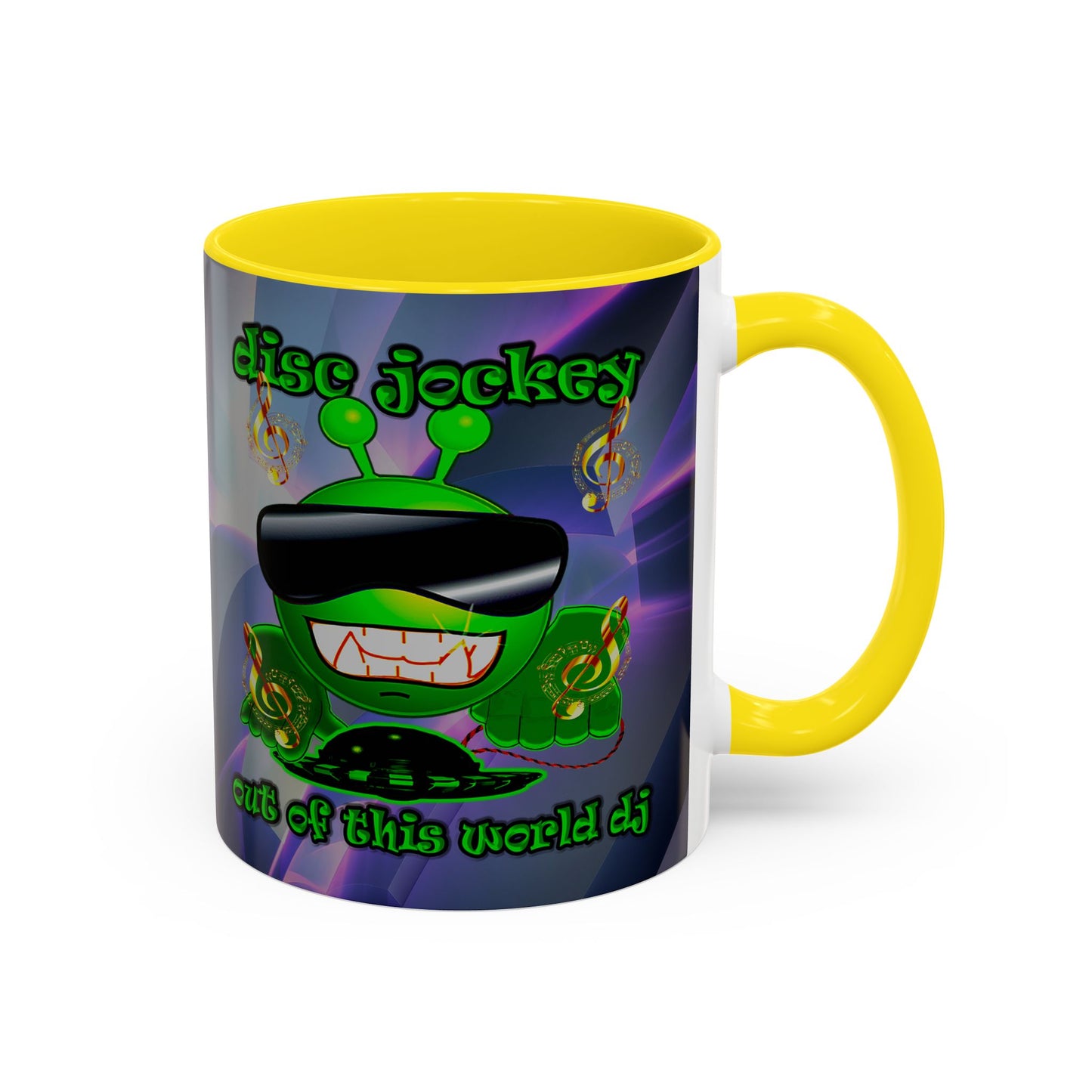 disc jockey - Accent Mug (grey-pink wave)
