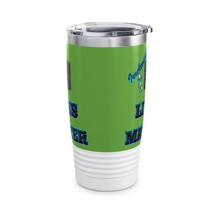 irrelevant - Ringneck Tumbler, 20oz (green)