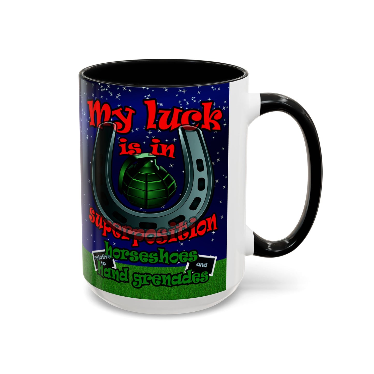 my luck - Accent Mug ('snoops' background)
