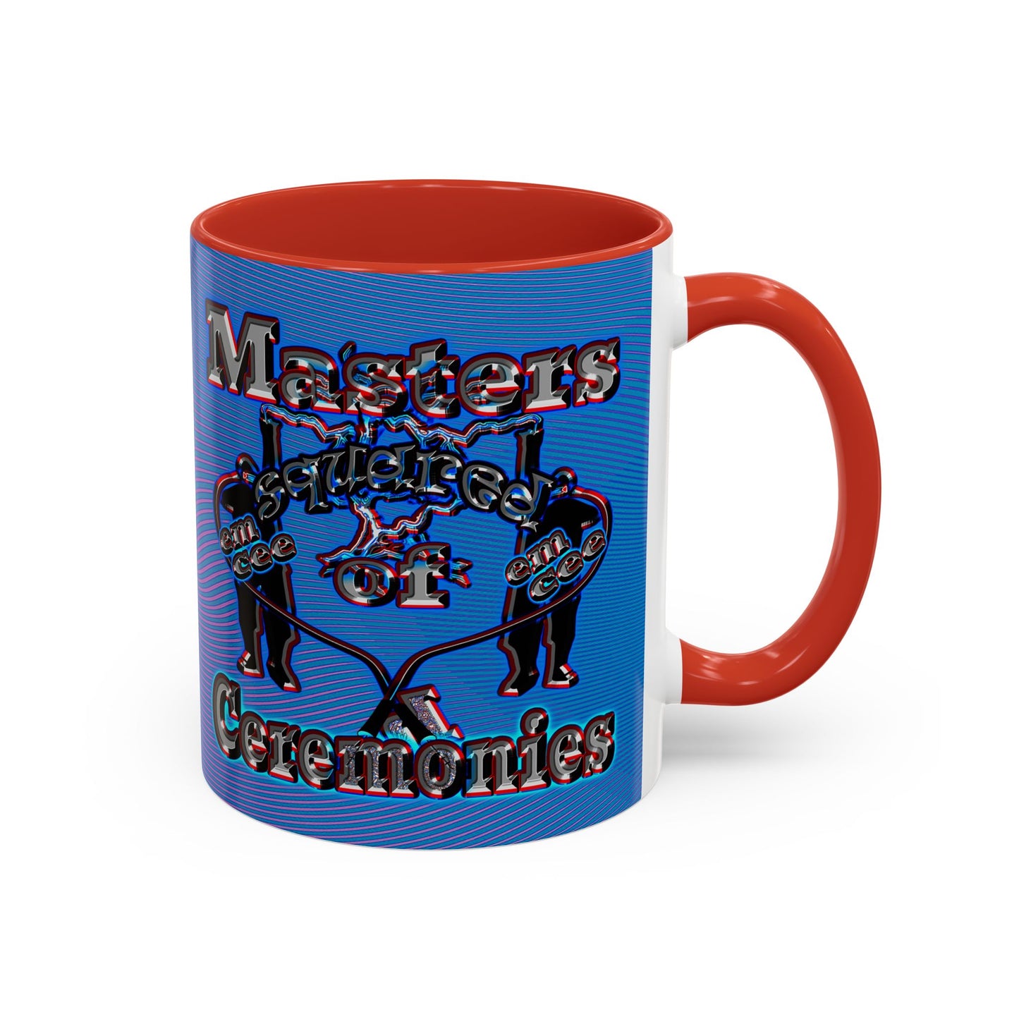 em cee squared - Accent Mug (light blue-purple wave)