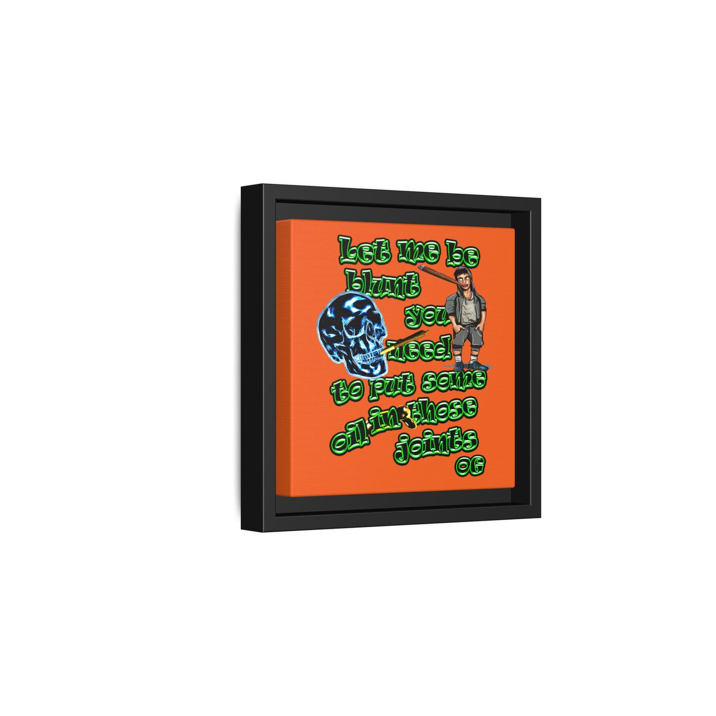 og - framed canvas art (orange)