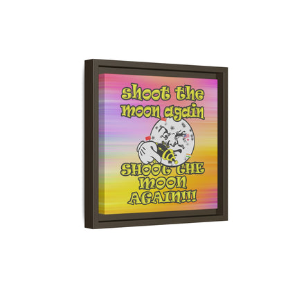 shoot the moon again - framed canvas art (color blur)
