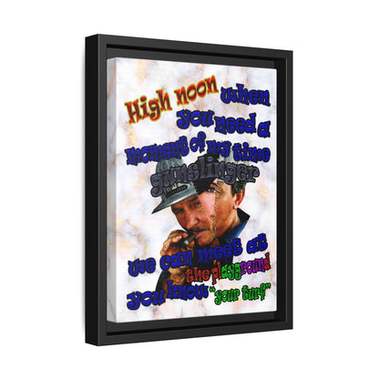 high noon - framed canvas art (white marble)