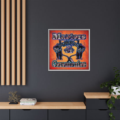 em cee squared - framed canvas art (burnt orange)