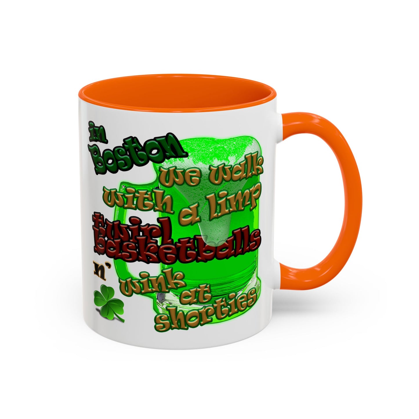 celtics logo - Accent Mug (white)
