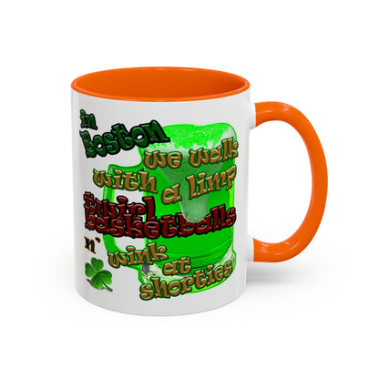 celtics logo - Accent Mug (white)