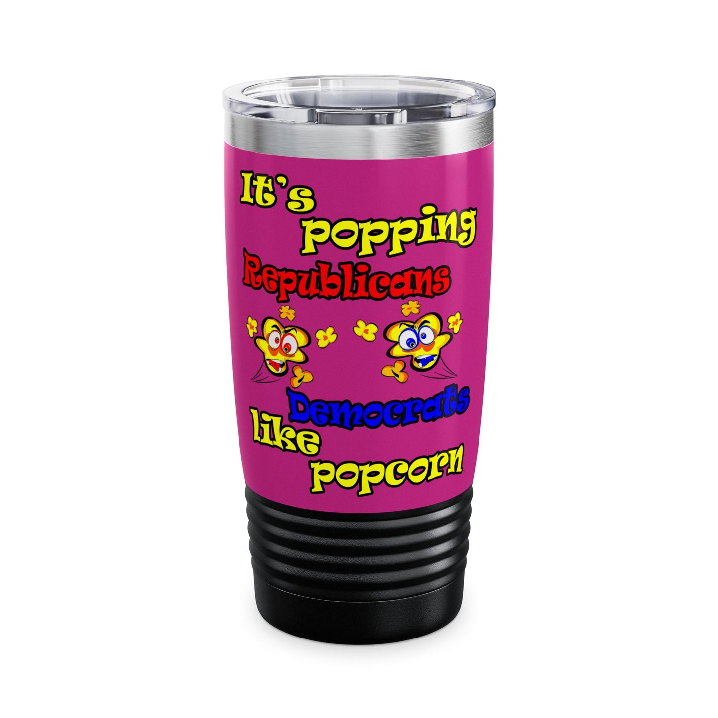 popping like popcorn - Ringneck Tumbler, 20oz (pink)