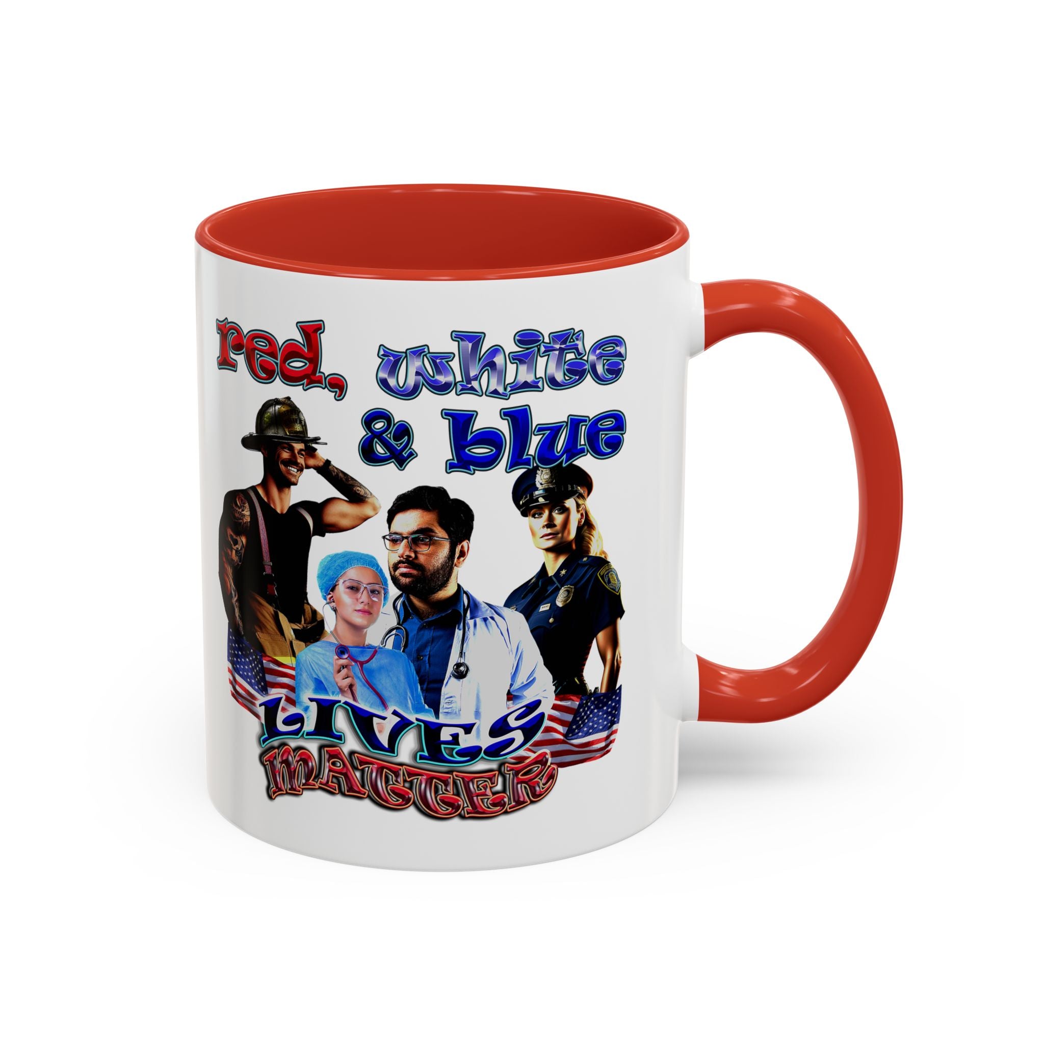 rw&b lives matter - Accent Mug (white)