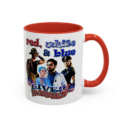 rw&b lives matter - Accent Mug (white)