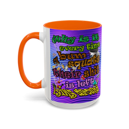 the bum's shit - Accent Mug (purple wave)