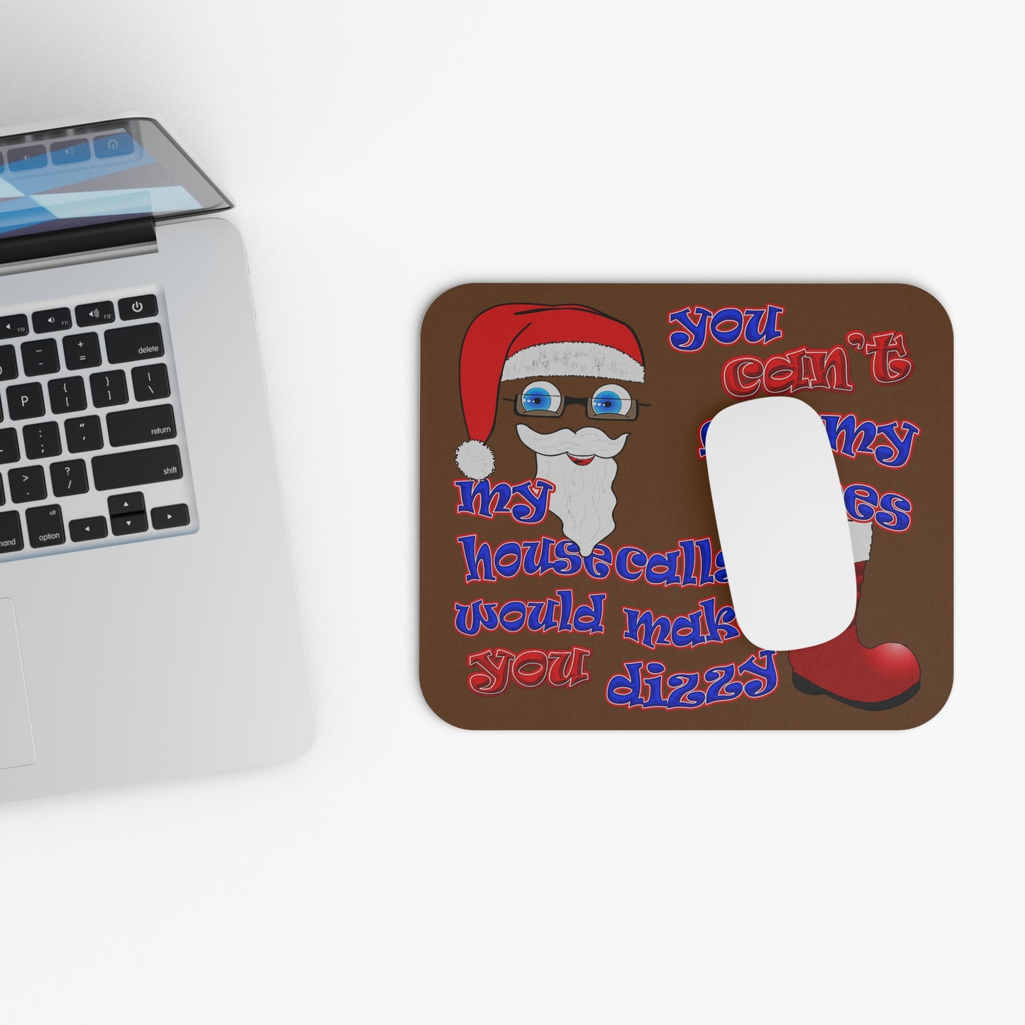 santa's shoes - Mouse Pad (Rectangle) (brown)