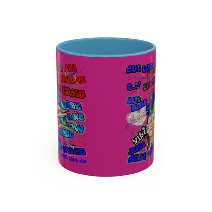 drop the beat - Accent Mug (pink)