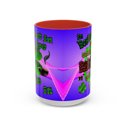 celtics logo - Accent Mug (purple-pink wave)