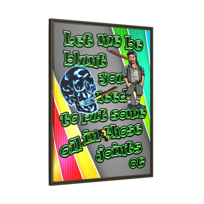 og - framed canvas art (rainbow split)