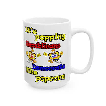 popping like popcorn - White Mug (white)