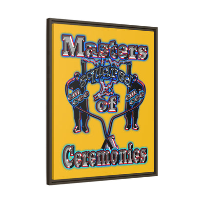 em cee squared - framed canvas art (yellow)