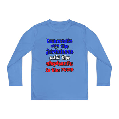 donkeys and elephants - Youth Long Sleeve Competitor Tee