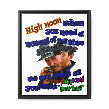 high noon - framed canvas art (white)